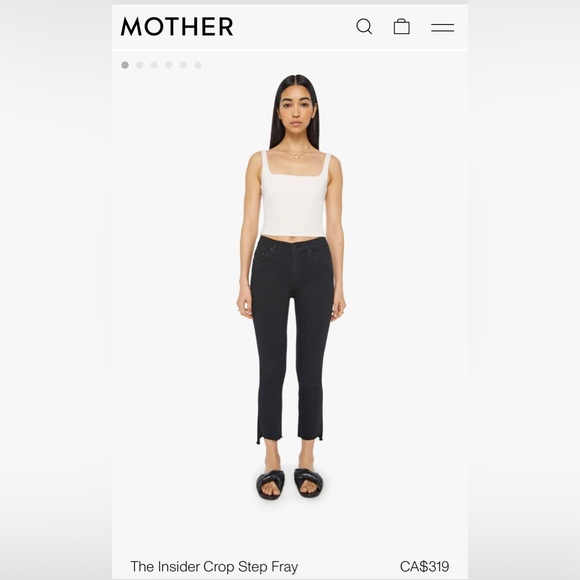 MOTHER The Insider Crop Step Fray Not Guilty Size 26 - Picture 8 of 11